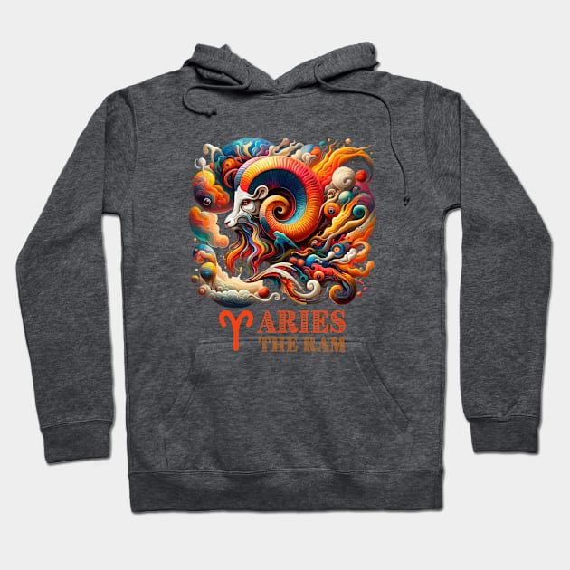 Aries The Ram Zodiac Sign Hoodie by 2HivelysArt